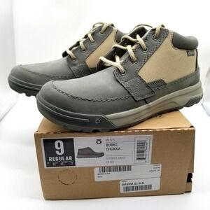Oboz‎ Footwear Men Burke Chukka Boots Sz 9 Gray  Leather Gray Lace Up Ankle
